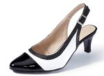 ELENA EDEN Sling-Pumps in edler Form SCHWARZ-WEISS