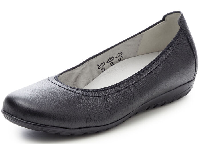 Waldl&auml;ufer Ballerina mit Rundum-Gummizug SCHWARZ
