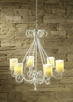 Kerzenleuchter mit LED-Echtwachskerzen 