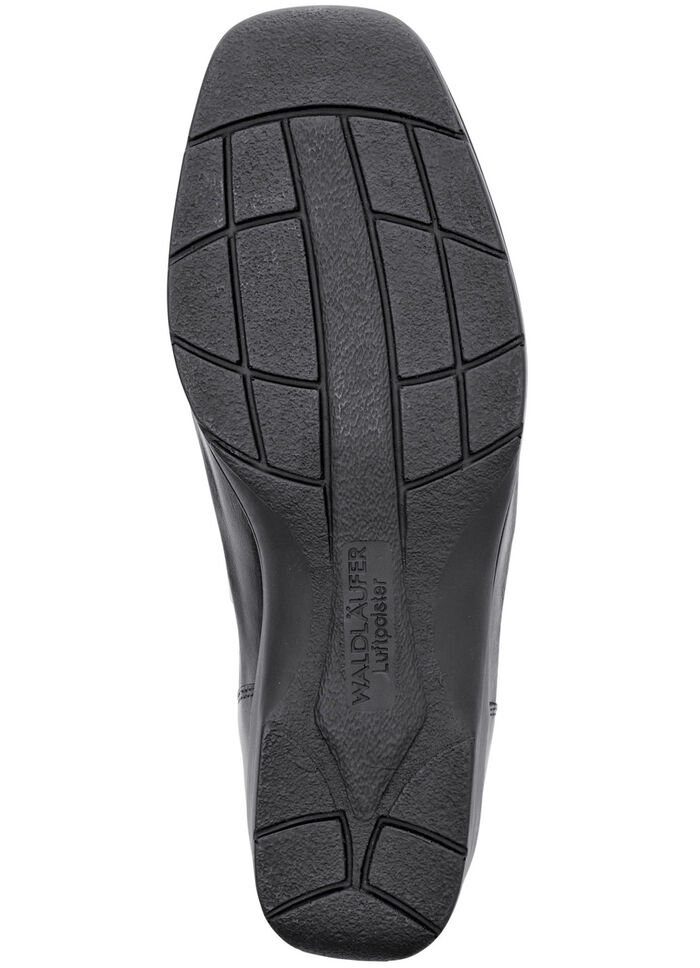 Waldl&auml;ufer Slipper aus krokogepr&auml;gtem Leder SCHWARZ