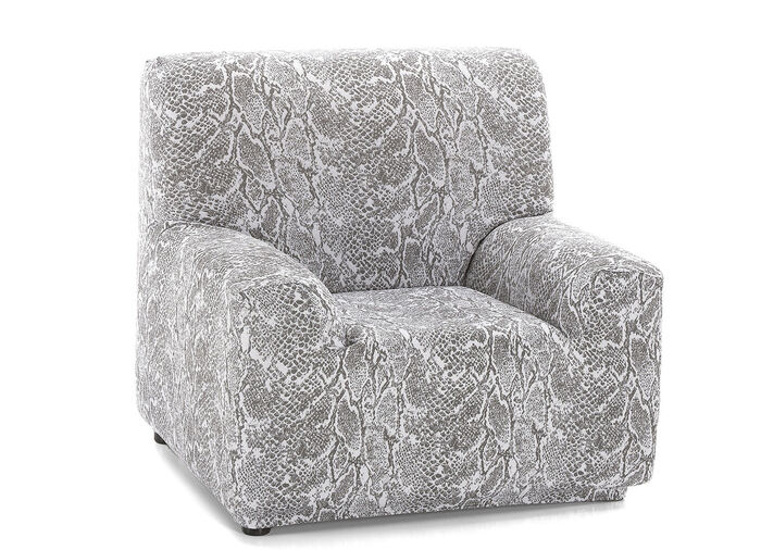 Pflegeleichte Stretchbezüge in Schlangenoptik GRAU