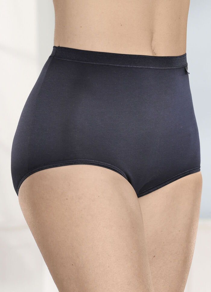 brio lingerie Fünferpack Slips mit dezent glänzenden Abschlüssen 