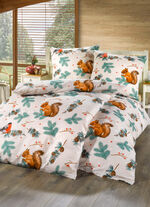 Biber Bettwäsche-Garnitur aus 100% Baumwolle 