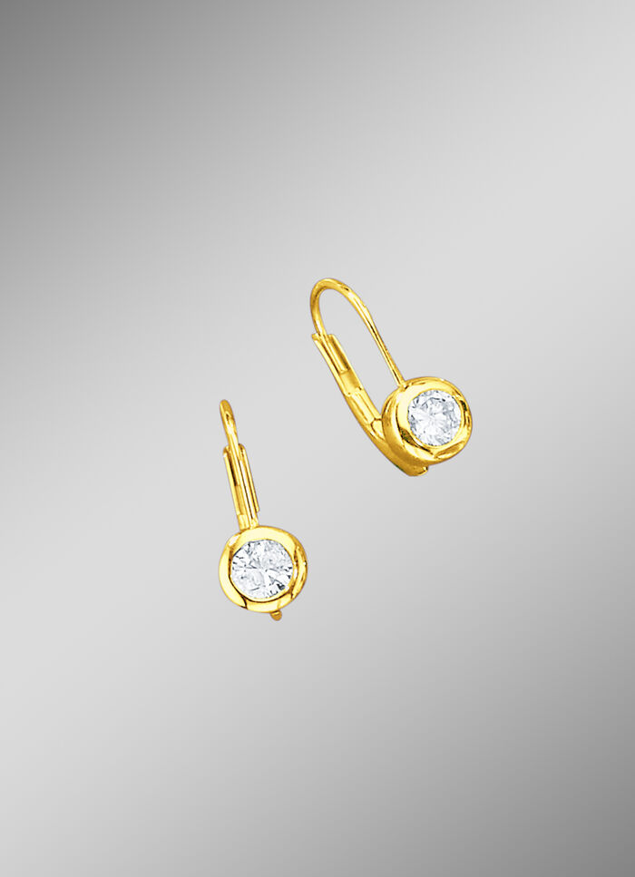 Solitärohrringe mit Brillanten 