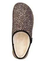 Laurina, modische Damen-Hausschuhe, mit Pl&uuml;sch BRAUN