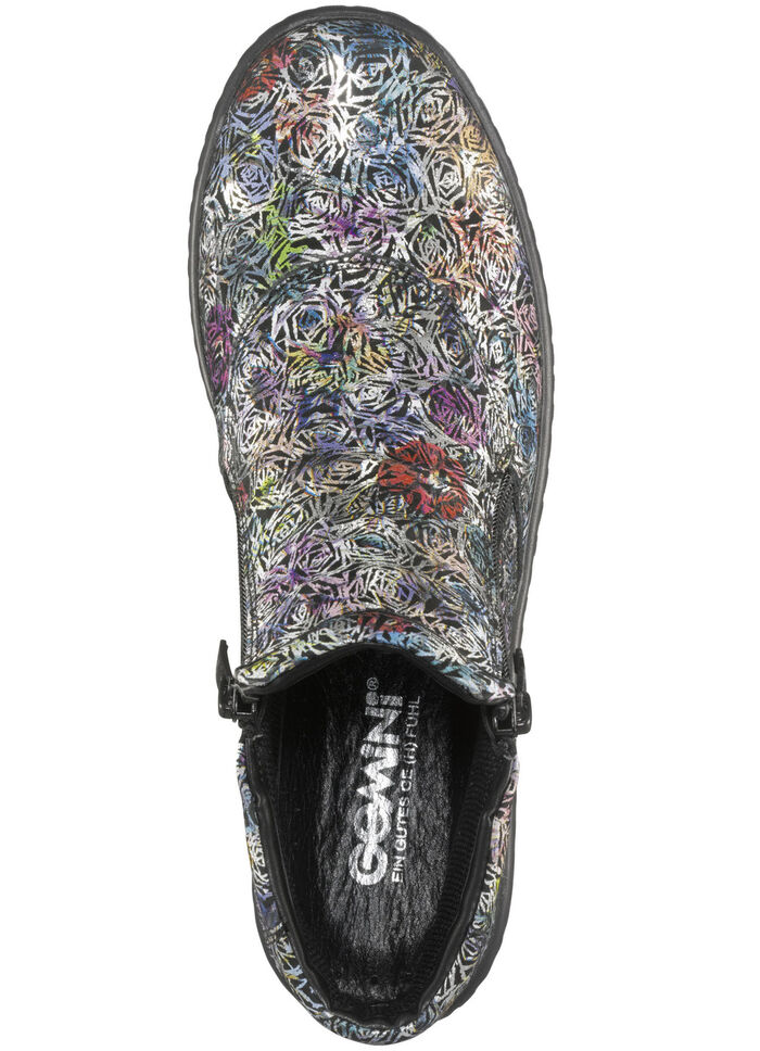 Gemini Stiefelette aus Rind-Nappaleder SCHWARZ-BUNT