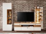 Wohnwand mit LED-Beleuchtung und Softclose-Funktion 