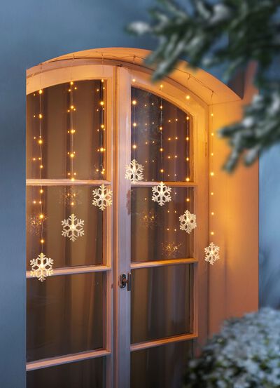 LED-Vorhang Schneeflocken 