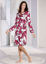 Knielanges Nachthemd, Knopfleiste und knöpfbaren Bündchenabschlüssen 