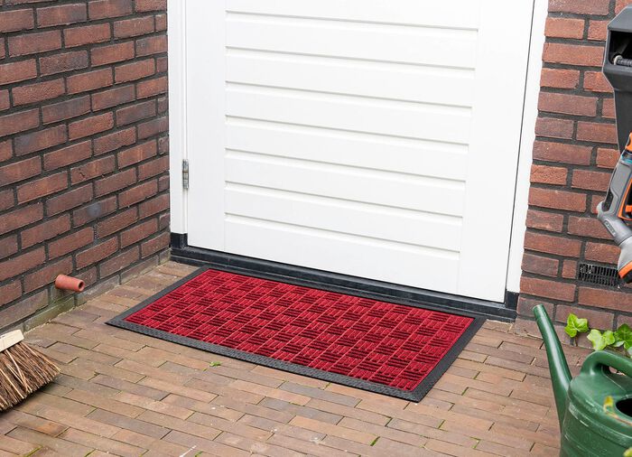 Fu&szlig;matte mit rutschhemmender Gummi-R&uuml;ckseite 