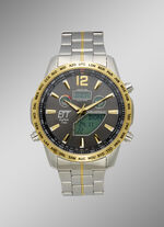 Funk-Solar-Herrenuhr mit Edelstahlbandgeh&auml;use 