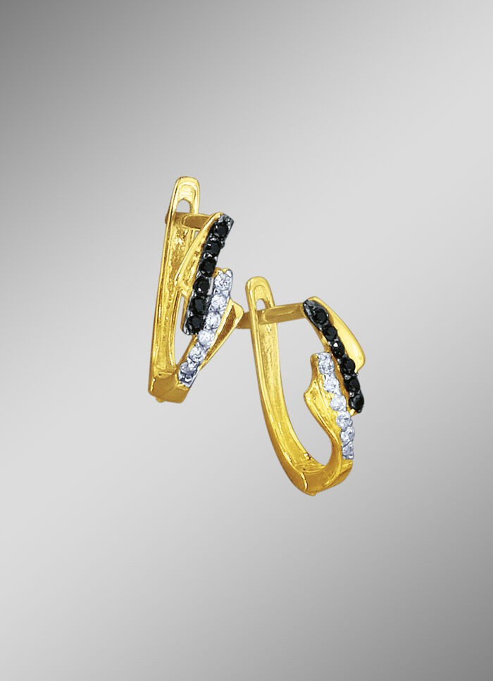 Klappcreolen mit Zirkonia 