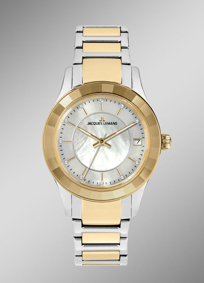 Jacques Lemans Quartz-Damenuhr - Eleganz in Bicolor 
