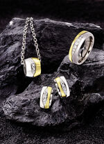 Anhänger in Bicolor mit synth. Zirkonia 