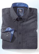 "King's Road"-Flanellhemd in 6 Farben ANTHRAZIT MELIERT