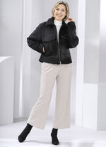 Knöchellange Hose mit weitem Bein  BEIGE