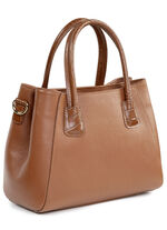 Laurina Tasche aus genarbtem Kalb-Nappaleder COGNAC