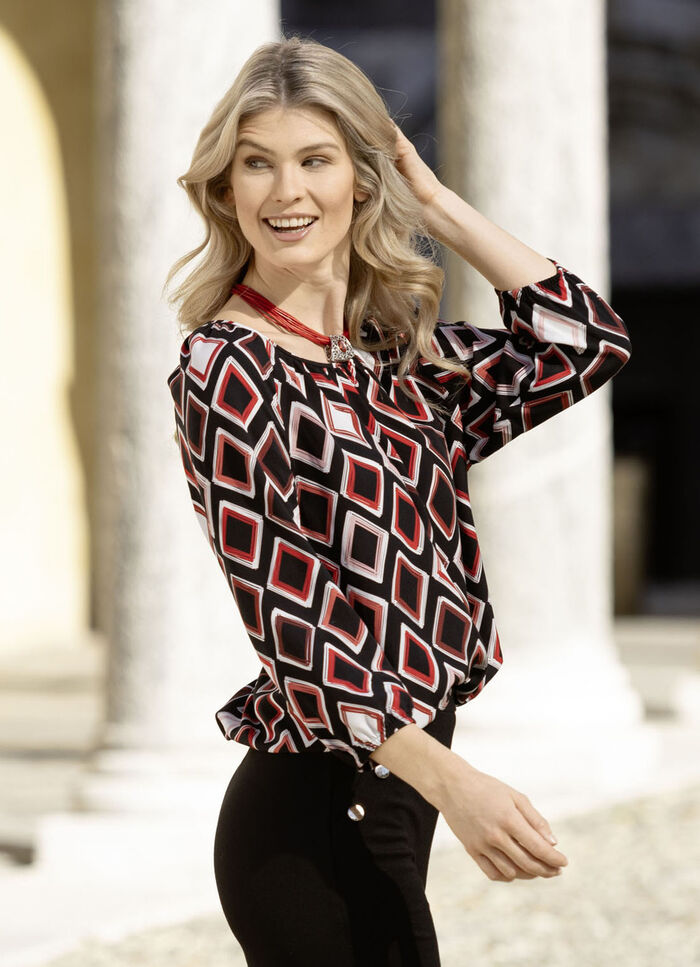 Tunika mit farbbrillantem Druck 