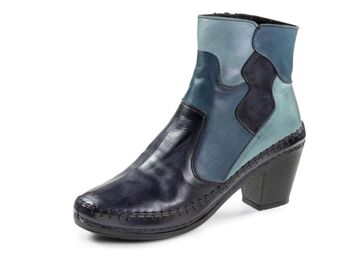 Gemini, modische Damen-Stiefeletten, Winterschuhe, Weite G, mit Reißverschluss BLAU