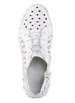 Gemini Bootie mit Knitter-Struktur WEISS