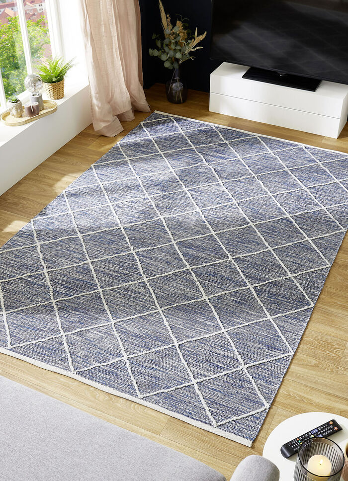 Moderne Brücken und Teppiche aus 100% Baumwolle BLAU