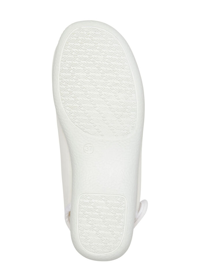 Sandale aus elastischem Textilmaterial CREMEWEISS-GOLD