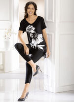 Longshirt mit Kontrastdruck 