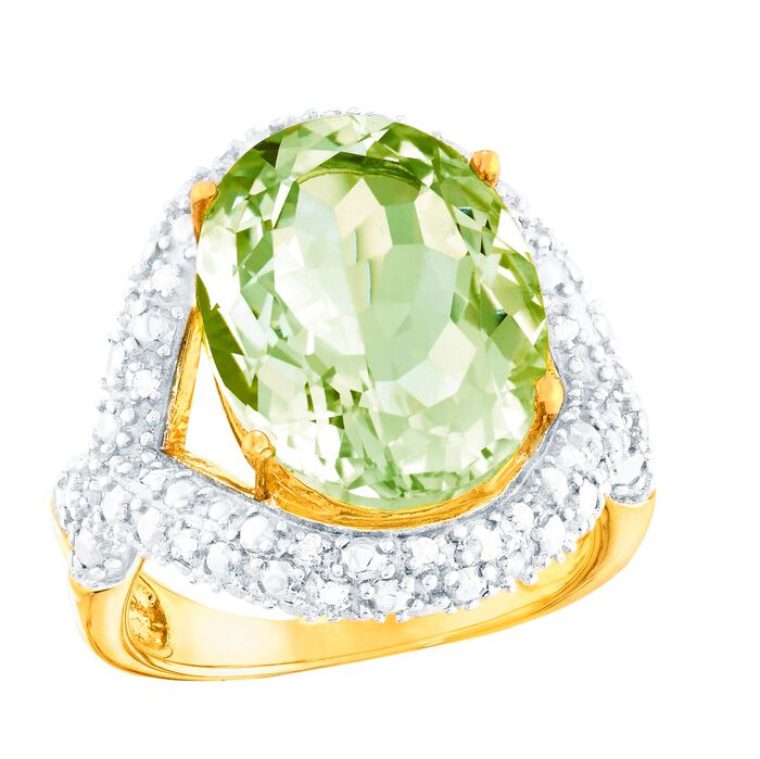 Strahlend sch&ouml;ner Damenring mit echt Amethyst und echt Wei&szlig;topas 