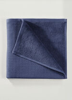 Waffelpiqué-Frottier-Serie aus Baumwolle BLAU