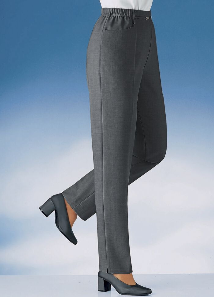 Hose in Schlupfform in 10 Farben ANTHRAZIT MEL.