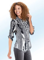 Bluse mit Hemdkragen 