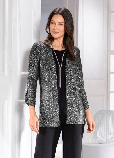 Shirtjacke in verschlussloser Form 