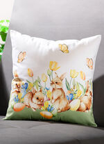 Farbenfroher Kissenbezug in Samtoptik 