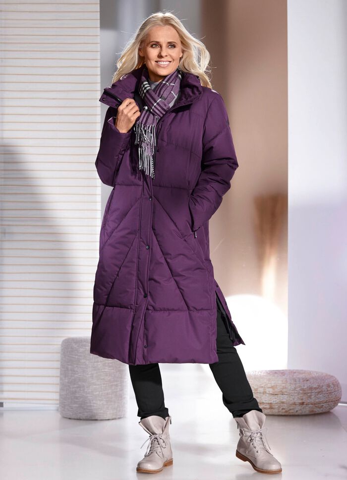 Funktionsmantel mit verstaubarer Kapuze 