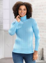 Pullover mit streckender Struktur HELLBLAU