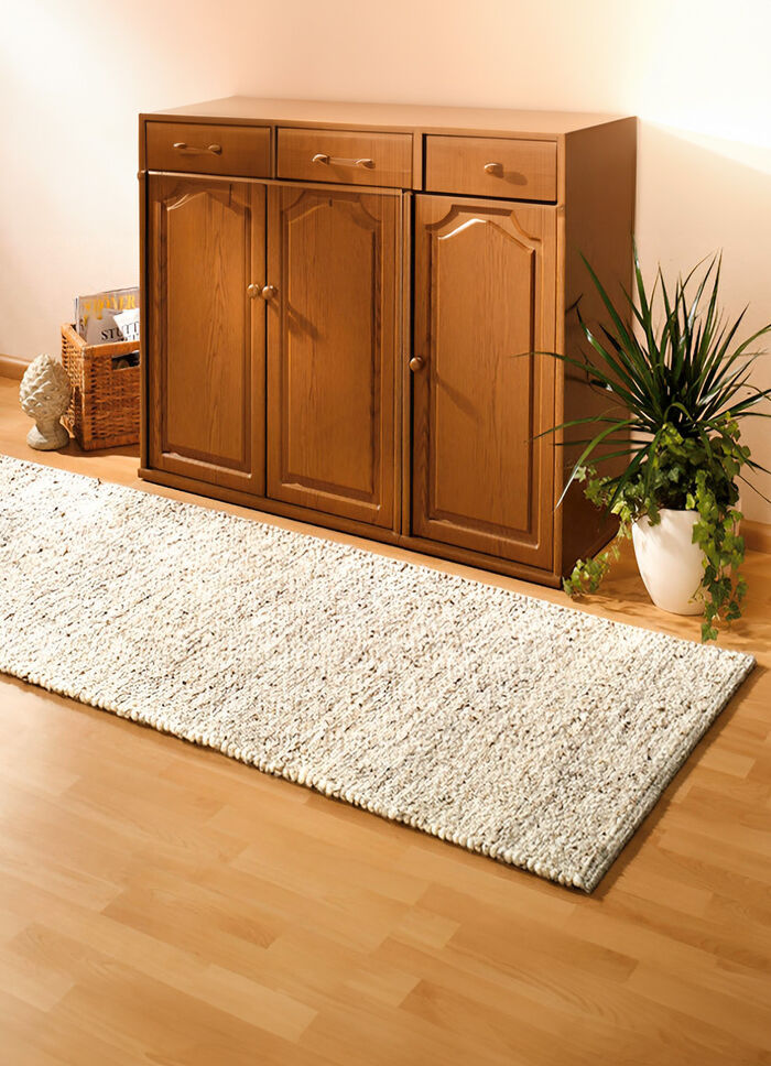 Handgewebte Teppiche aus Neuseeland-Schurwolle CREME