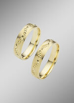 Mattierter Trauring mit Punkte-Muster 