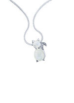 Kätzchen Anhänger mit echten Mondsteinen 