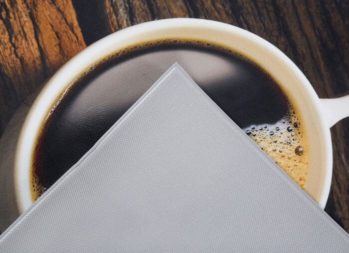 K&uuml;chenl&auml;ufer Kaffeetassen, mit rutschhemmender R&uuml;ckseite BRAUN