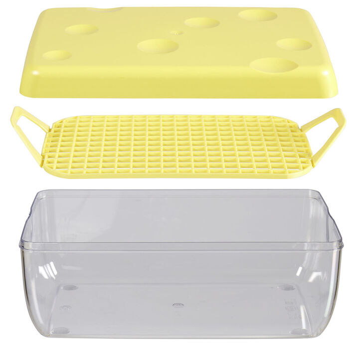 Käsebox mit Gitterboden für längere Frische 