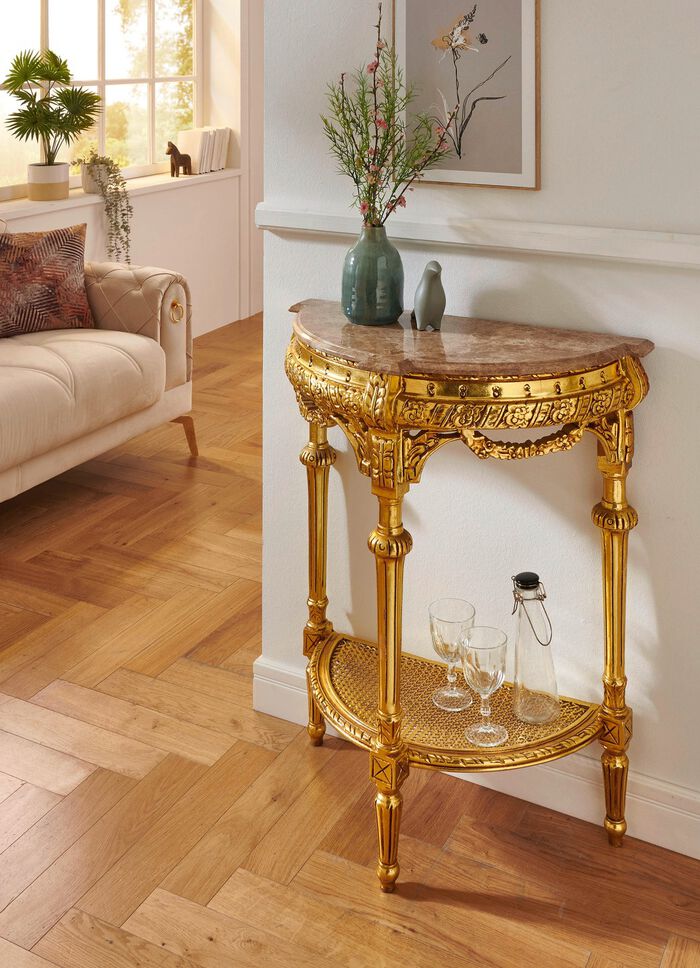 Konsole mit Marmorplatte 