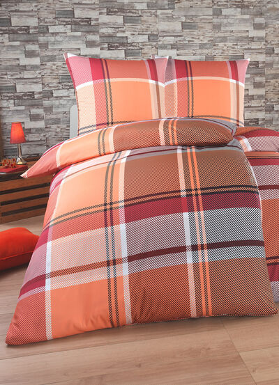 Bettwäsche-Garnitur in Polycotton-Biber-Qualität 