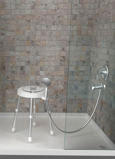 H&ouml;henverstellbarer Duschhocker 