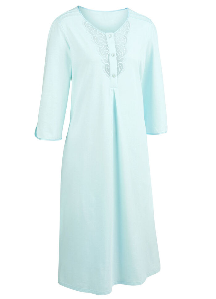 Nachthemd, wadenlang mit Tüllstickereispitze GLETSCHER