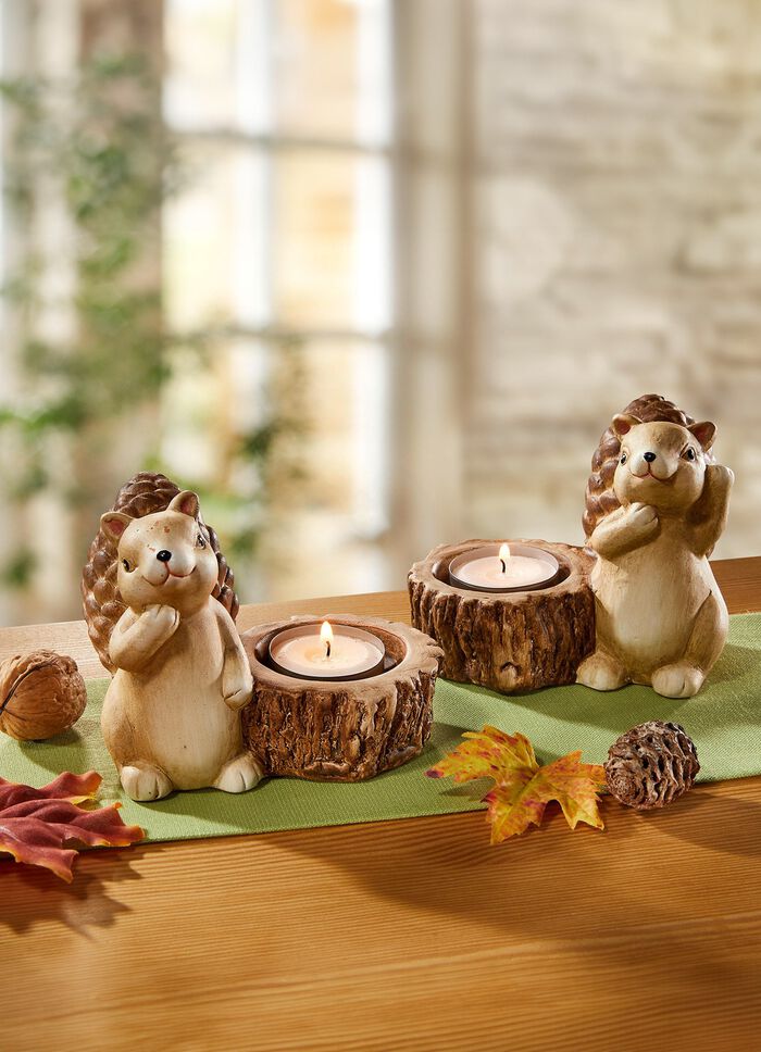 Teelichthalter aus Terrakotta, 2er-Set 