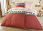 Bettwäsche-Garnitur mit Reißverschluss ROT