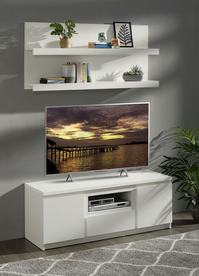 TV-Longboard mit Wandboard WEISS