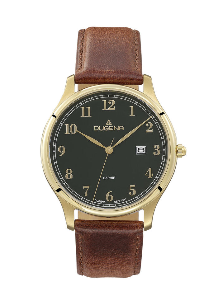 Dugena-Quartz-Herrenuhr mit Edelstahlgehäuse 