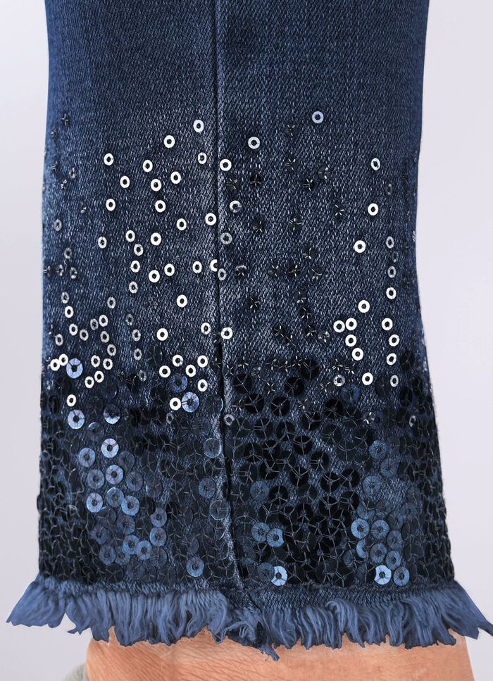 Edel-Jeans mit Fransensaum 