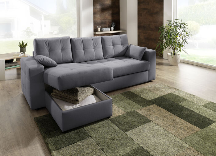 Polstermöbel mit Bettfunktion GRAU